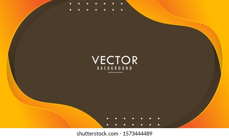Wavy, Wave, Fluid, Liquid Orange Yellow Brown Gradient Abstract Modern Background Wallpaper Design Vector Graphic