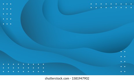 Wavy Wave Liquid Fluid Light Blue Gradient Abstract Background
