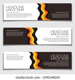 Wavy, Wave, Liquid, Fluid Modern Abstract Web Banner for Header,  Advertising, Publication. Design Vector Template, Mockup.