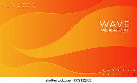 Wavy Wave Liquid Fluid Orange Gradient Abstract Background