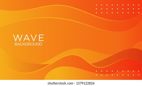 Wavy Wave Liquid Fluid Orange Gradient Abstract Background