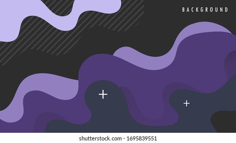 Wavy, Wave Shape with Purple, Violet Color. Background Template Design Graphic Vector EPS10