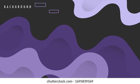 Wavy, Wave Shape with Purple, Violet Color. Background Template Design Graphic Vector EPS10