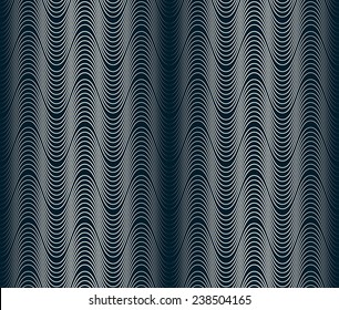 Wavy, waveform lines seamless pattern. (4 tiles on the image)