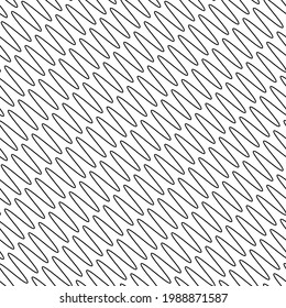 Wavy, waving, criss-cross, zig-zag lines seamless pattern, background vector Illustration
