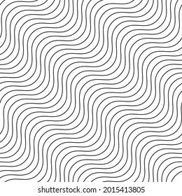 Wavy, waving, criss-cross, zig-zag lines seamless pattern, background vector Illustration