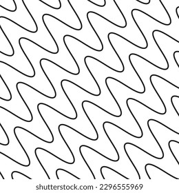 Wavy, winkend, knusprig, zackige Zag-Linien nahtloses Muster, Hintergrund . Vektorgrafik.