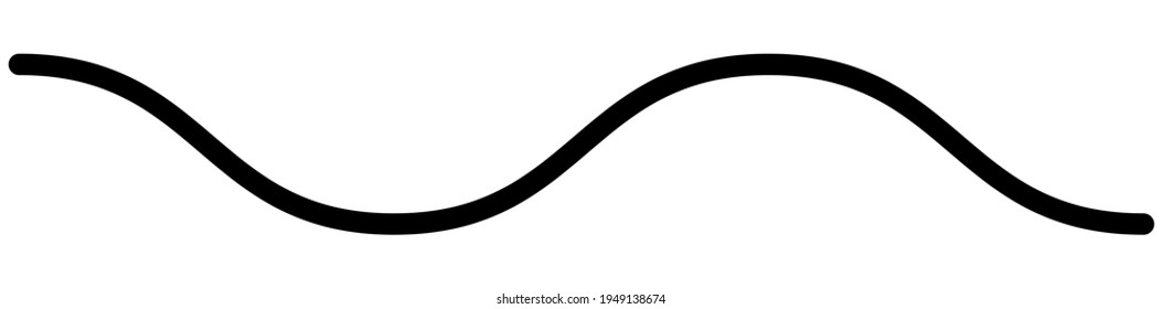 Wavy, waving, line. Zig-zag, criss-cross lines vector illustration. Undulate, billowy effect lines