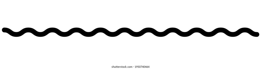 Wavy, waving, line. Zig-zag, criss-cross lines vector illustration. Undulate, billowy effect lines