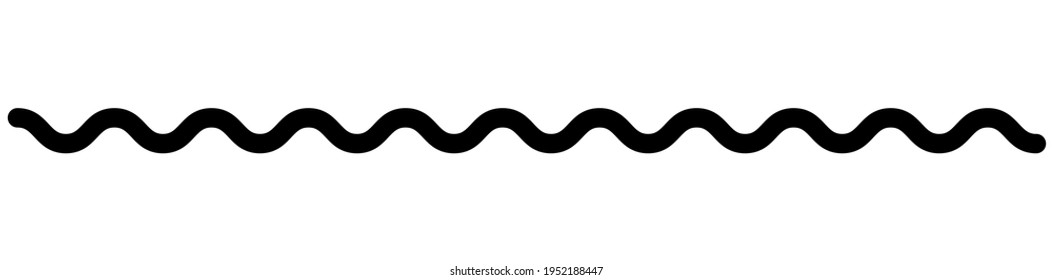 Wavy, waving, line. Zig-zag, criss-cross lines vector illustration. Undulate, billowy effect lines