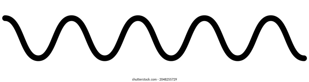 Wavy, waving, line. Zig-zag, criss-cross lines vector illustration. Undulate, billowy effect lines