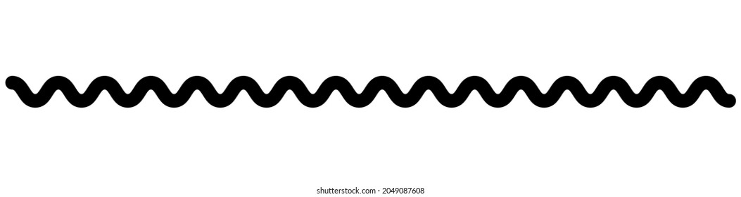 Wavy, waving, line. Zig-zag, criss-cross lines vector illustration. Undulate, billowy effect lines