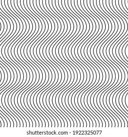 Wavy, waving lines vector design element. Stripes with wave, billowy, undulate distortion effect