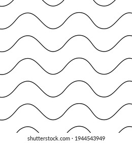 Wavy, wehende Linien Vektordesign-Element. Streifen mit Wellen-, Billoweffekt-, Perforierungs-Verzerrungseffekt