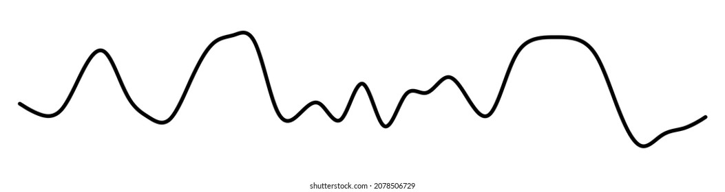 Wavy, waving lines vector illustration