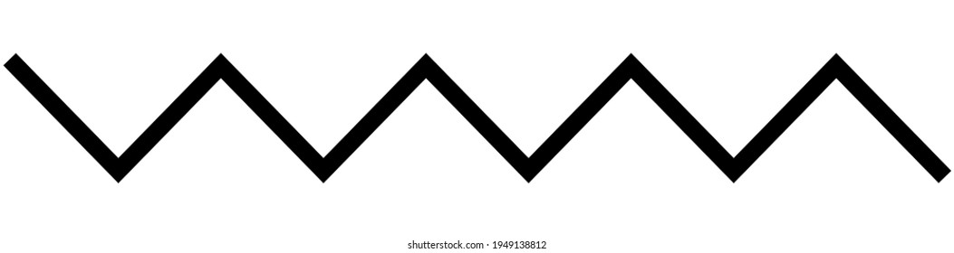 Wavy, waving  lines. Zig-zag, criss-cross lines vector illustration. Undulate, billowy effect lines