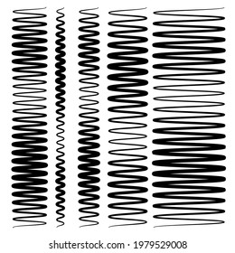 Wavy, waving, lines. Zig-zag, criss-cross lines vector illustration. Undulate, billowy distortion lines. Wave lines