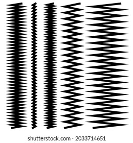 Wavy, waving, lines. Zig-zag, criss-cross lines vector illustration. Undulate, billowy distortion lines. Wave lines