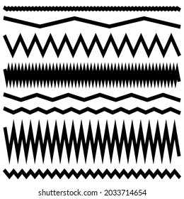 Wavy, waving, lines. Zig-zag, criss-cross lines vector illustration. Undulate, billowy effect lines