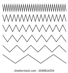 Ondulante, ondulado, líneas. Zig-zag, ilustración vectorial de líneas cruzadas. Undulate, líneas de distorsión llamativas. Líneas de onda