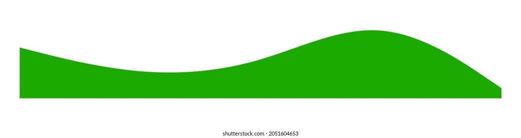 Wavy, waving silhouette vector illustration