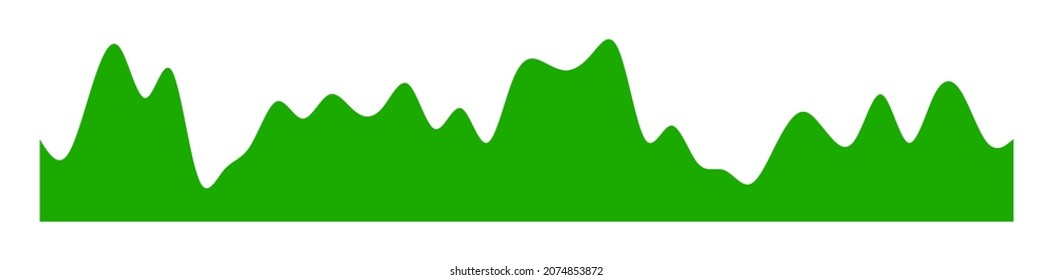 Wavy, waving silhouette vector illustration