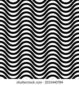 Wavy, waving sine lines pattern, background vector Illustration