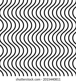 Wavy, waving sine lines pattern, background vector Illustration