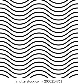 Wavy, waving sine lines pattern, background vector Illustration