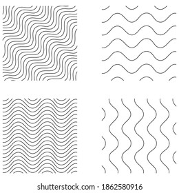 Wavy, waving, wave lines, stripes background vector design element