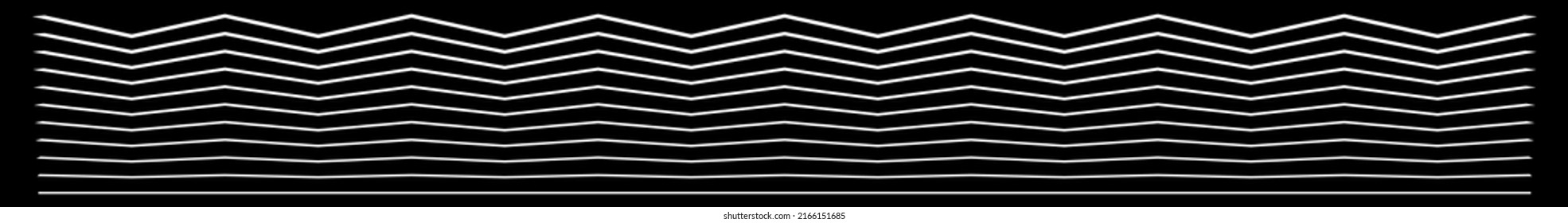 Wavy, waving, zigzag crisscross line, stripe element (wide)