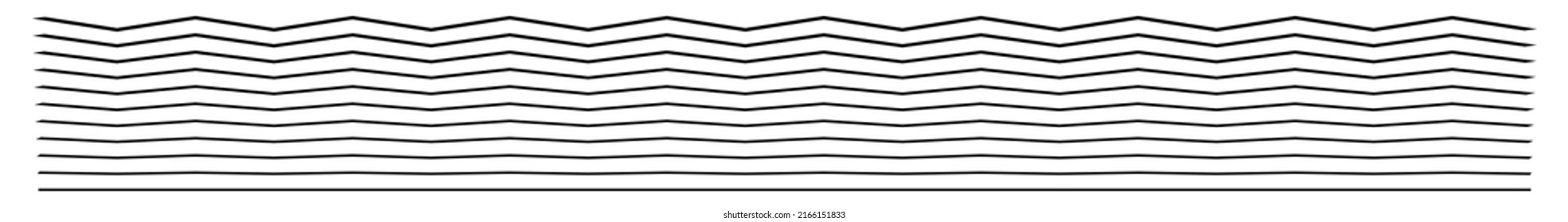 Wavy, waving, zigzag crisscross line, stripe element (wide)