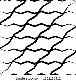 Wavy, waving, zigzag lines crosshatch grid, mesh pattern. Abstract curvy criss-cross lines texture. Tangle wrinkle stripes. Diagonal, oblique strips with rumple, frizzle, crimp distort