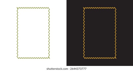 Conjunto de marco de boda ondulado, colección de impresión de marco ondulado. Ilustración vectorial. EPS 10 AI
