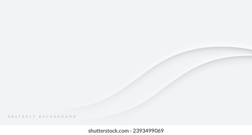 Wavy White Gray Abstrakter Hintergrund