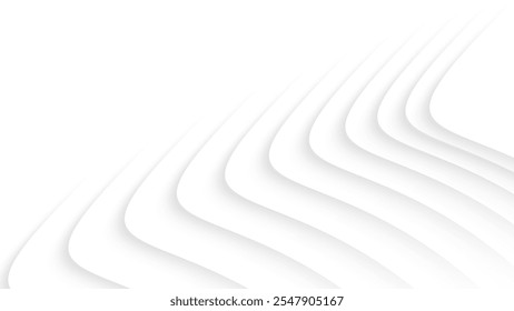 Wavy White Gray Abstract Background