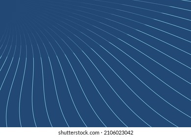 Líneas blancas onduladas sobre fondo azul abstracto del fondo vectorial. Línea blanca. Color azul. Banda ondulada. Plantilla para texto. imagen de fondo. Transición suave de los colores. Cruce de líneas.