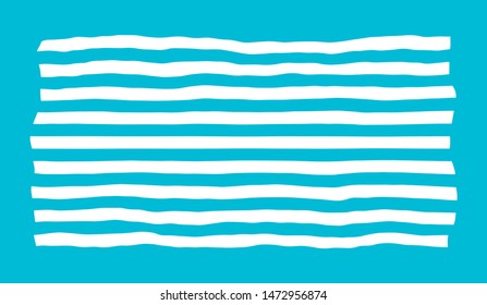 wavy white stripes on blue flag 