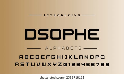 wavy and wide futuristic sci-fi alphabet font. digital space typography vector illustration design
