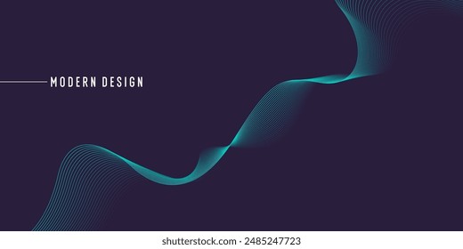 Líneas onduladas y onduladas sobre un fondo oscuro. Fondo Abstractas con Formas amorfas. Una Plantilla para colocar texto e información. Hermoso diseño elegante.