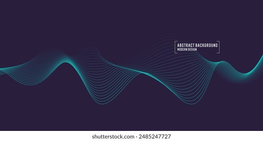 Líneas onduladas y onduladas sobre un fondo oscuro. Fondo Abstractas con Formas amorfas. Una Plantilla para colocar texto e información. Hermoso diseño elegante.