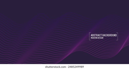 Líneas onduladas y onduladas sobre un fondo oscuro. Fondo Abstractas con Formas amorfas. Una Plantilla para colocar texto e información. Hermoso diseño elegante.