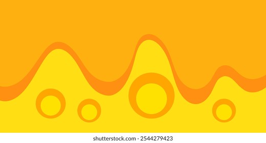plano de fundo amarelo ondulado com círculos