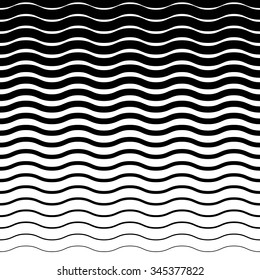 Wavy, zig zag horizontal lines. Horizontally seamless.