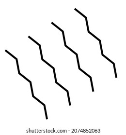 Icono de onda, zig-zag, cruz diagonal cruzada, línea oblicua ilustración geométrica