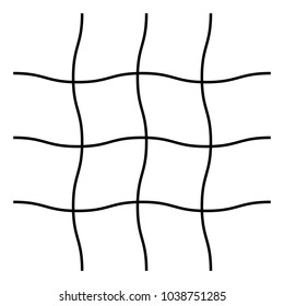 Wavy, zig-zag, criss-cross grid pattern