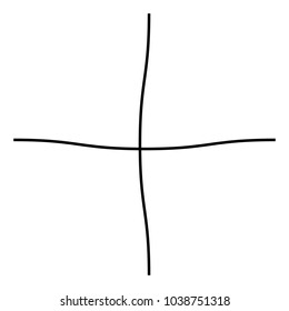 Wavy, zig-zag, criss-cross grid pattern