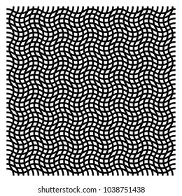 Wavy, zig-zag, criss-cross grid pattern
