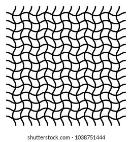 Wavy, zig-zag, criss-cross grid pattern