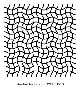 Wavy, zig-zag, criss-cross grid pattern